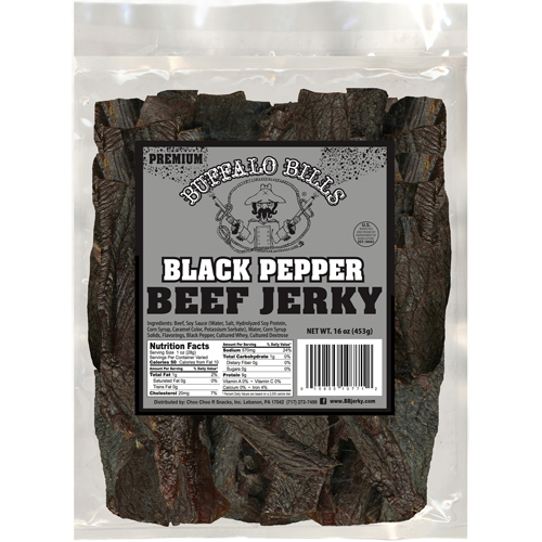 Buffalo Bills Premium Black Pepper Beef Jerky 16oz Pieces