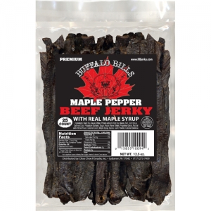Buffalo Bills Premium Maple Pepper Beef Jerky 25-ct 7” Strips - 12.5oz