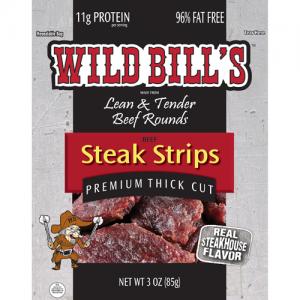 Wild Bill’s Steak Strips - 3oz Resealable Packs