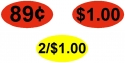 Price Stickers - $2.00 and Below (1,000 Per Roll)